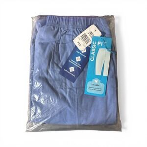 Landau Scrub Pants Women PXS Blue Cargo Pockets Drawstring‎ Medical Uniform NWT